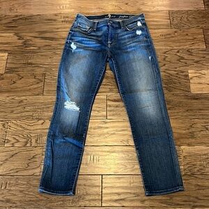 7 For All Mankind Josefina Skinny Boyfriend Size 26